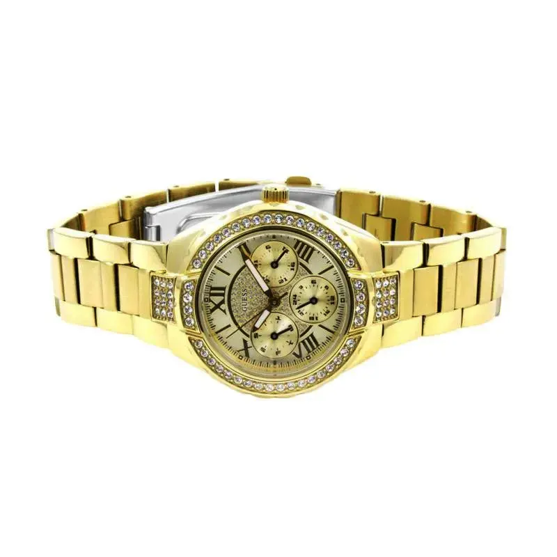 Guess Viva Chronograph Pilot Buckle Ladies Watch- W0111L2